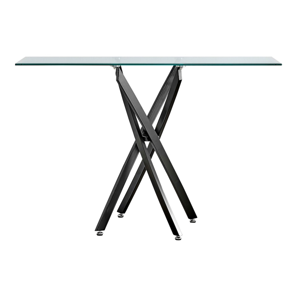 image 1 of Furniturebox Leonardo Black Leg Console Table
