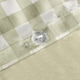 image 4 of OHS Bee Check Reversible Print Duvet Quilt Cover Bedding Set, Double - Sage Green