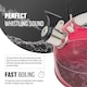 image 6 of 2.5l Stainless Steel Whistling Kettle Camping Stove Top Lightweight Fast Boil Pink