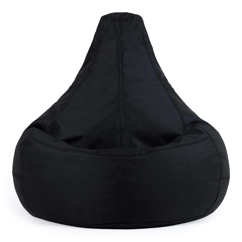 image 1 of icon Recliner Indoor Outdoor Bean Bag Black Bean Bag Chair Black