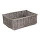image 1 of Extra Large Antique Wash Finish Wicker Tray | Brown | Brown | Extra Large