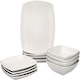 image 1 of Creative Tops Raven White 12 Piece Dinner Set, Square, Ceramic, Service for 4