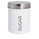 image 1 of Harbour Housewares Round Metal Kitchen Sugar Canister - White