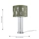 image 9 of Set of 2 Aura - Chrome Table Lamps with Sage Green Fern Shades Chrome | Green