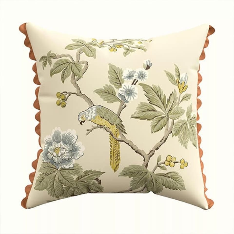image 1 of Sanderson for National Trust Lophura Cushion 45X45cm English Grey
