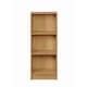 image 1 of Essentials 3 Tier Medium Narrow Bookcase Shelving Unit Living Room Office Bedroom