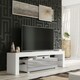 image 2 of TV Unit TV Stand Cabinet White Grey Gloss Sideboard Media Console Storage 160cm