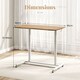 image 2 of COSTWAY Adjustable Height C-Shaped Mobile Standing Desk Natural N/A