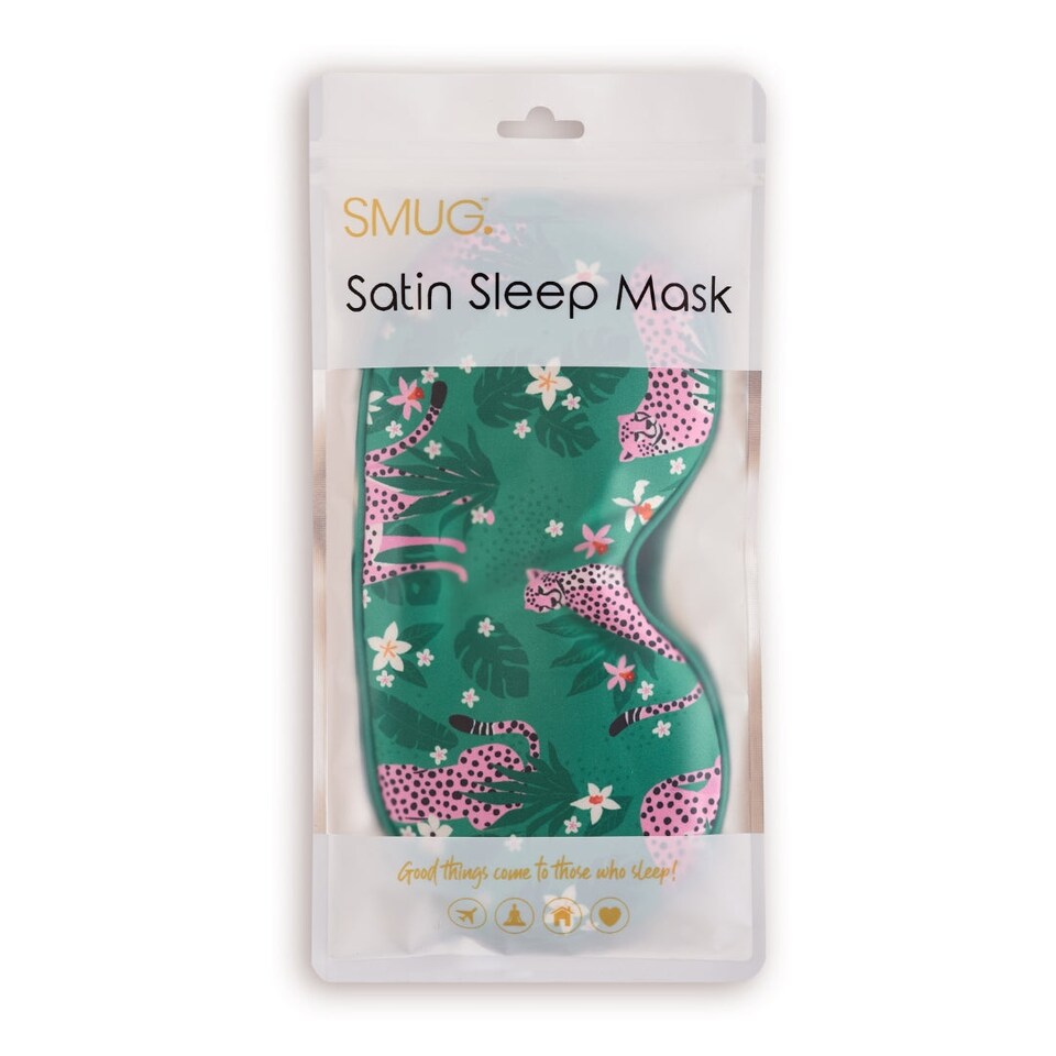 image 1 of SMUG Satin Sleep Mask - Cheetah Print