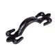 image 1 of Hammer & Tongs Rustic Fleur De Lis Door Handle - H105mm - Black | Black | Black