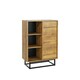 image 1 of Sideboard Cabinet 70cm – Oak Matt with Black Frame N/A | Oak