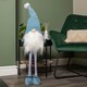 image 4 of 89cm Blue Standing Christmas Gonk Decoration with Extendable Legs and Knitted Hat