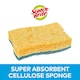 image 4 of Scotch-Brite Delicate Non-Sctratch Cellulose Scrub Sponge Pack of 10 Pieces Yellow
