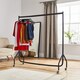 image 3 of House of Home Heavy Duty Clothes Rail 4ft Long x 5ft Tall Black Quality Metal Stand Rack | Black