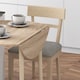 image 9 of HOMCOM Folding Dining Table for 4, Round Drop Leaf Table, Modern Space Saving Small Kitchen Table with Wood Legs for Dining Room, Natural