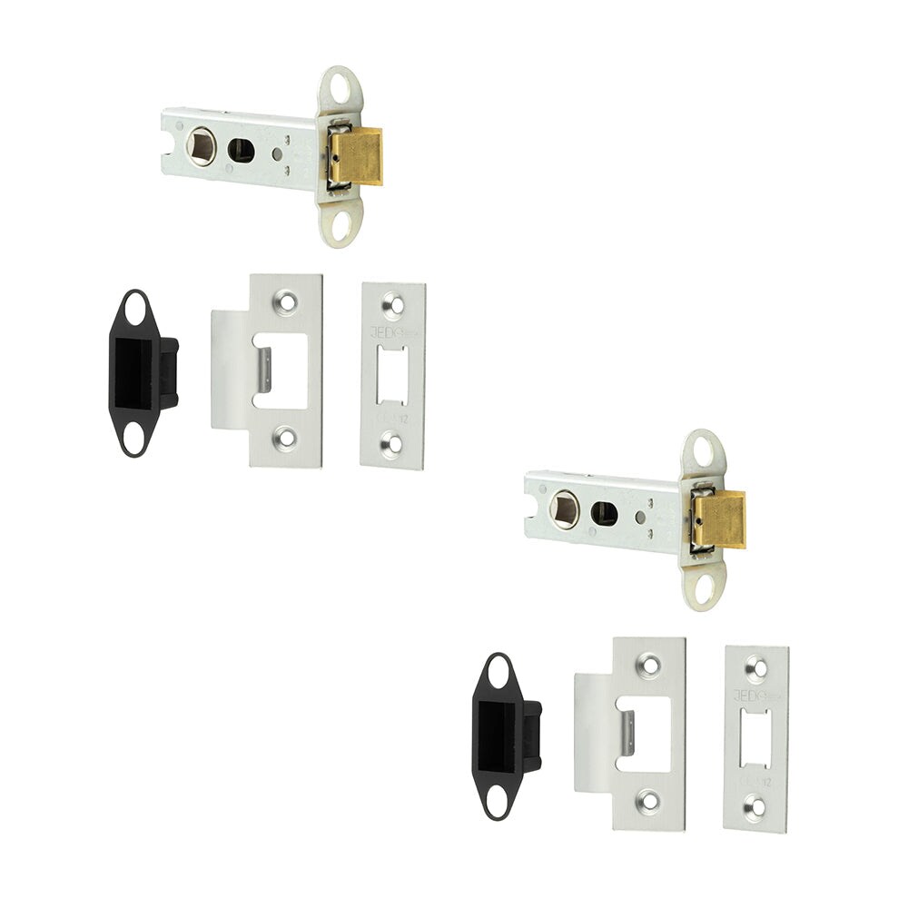2 PACK Durable 76mm Satin Stainless Steel Tubular Latches for Secure Door Closure