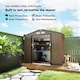 image 3 of Outsunny 7 x 4ft Metal Garden Shed, Outdoor Storage Tool House with Ventilation Slots, Foundation Kit and Lockable Double Doors, Brown