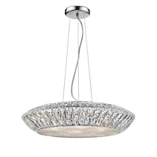 Armel 7 Light LED Crystal Chrome Pendant Ceiling Light
