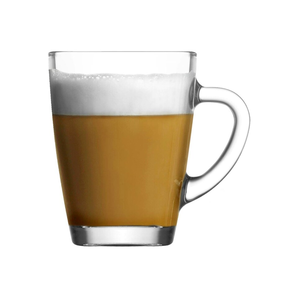 image 1 of LAV Vega Glass Coffee Mugs - 300ml - Clear - Pack of 6 Clear