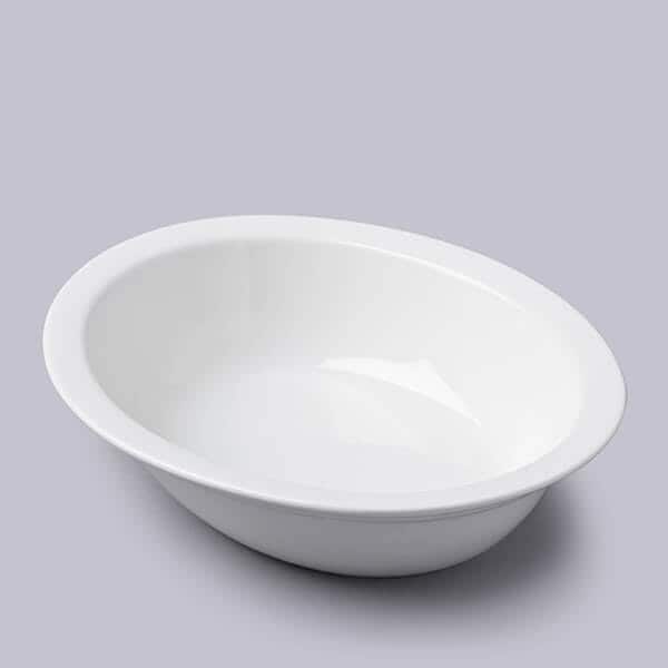 WM Bartleet & Sons Porcelain Large Oval Pie Dish 32cm in White