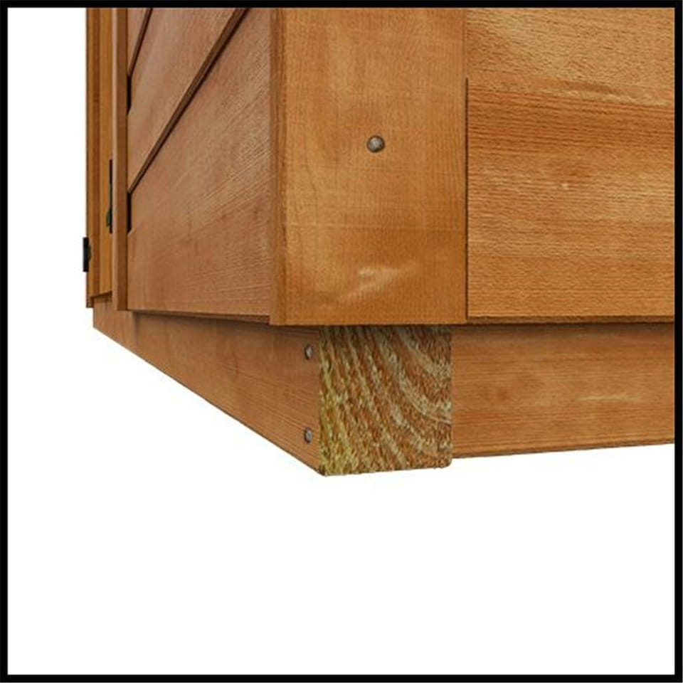 image 1 of 4 x 4 (1.23m x 1.15m) Wooden T&G Double Doors Security Garden APEX Shed (12mm T&G Floor and Roof) (4ft x 4ft) (4x4)