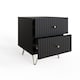 image 2 of Thalia Ribbed 2 Drawer Bedside Table