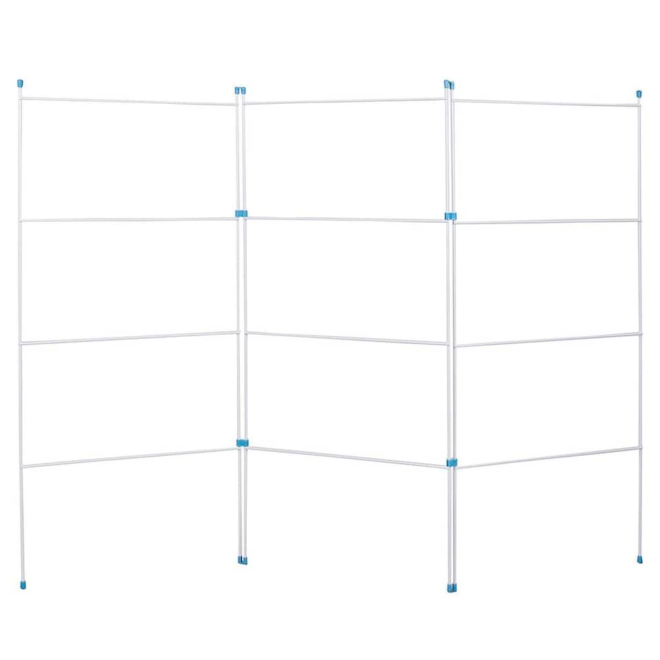 image 1 of Home Vida 3 Fold Airer Freestanding Metal Folding Clothes Drying Rack