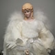 image 1 of 30cm Premier Christmas Tree Topper Angel Decoration Holding Dove in White