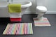 image 2 of Striped Chunky Bobble Toilet Mat - Multi Bright
