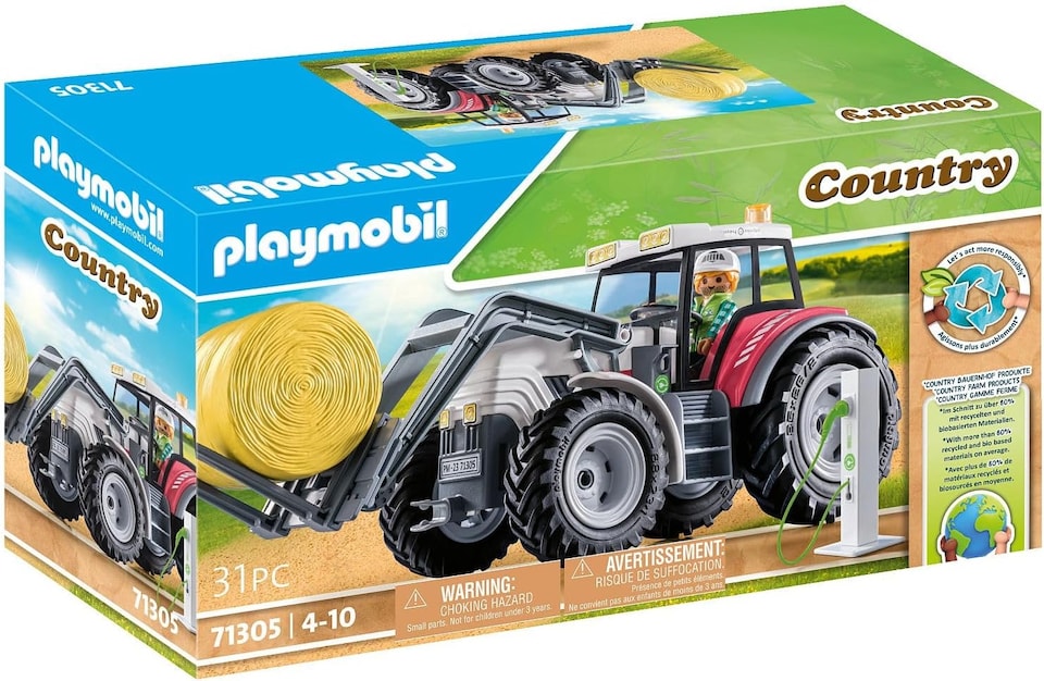 image 1 of Large Tractor with Hay Bales