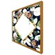 image 1 of Decorative flowers on navy background (Picture Frame) Brown | Oak | L