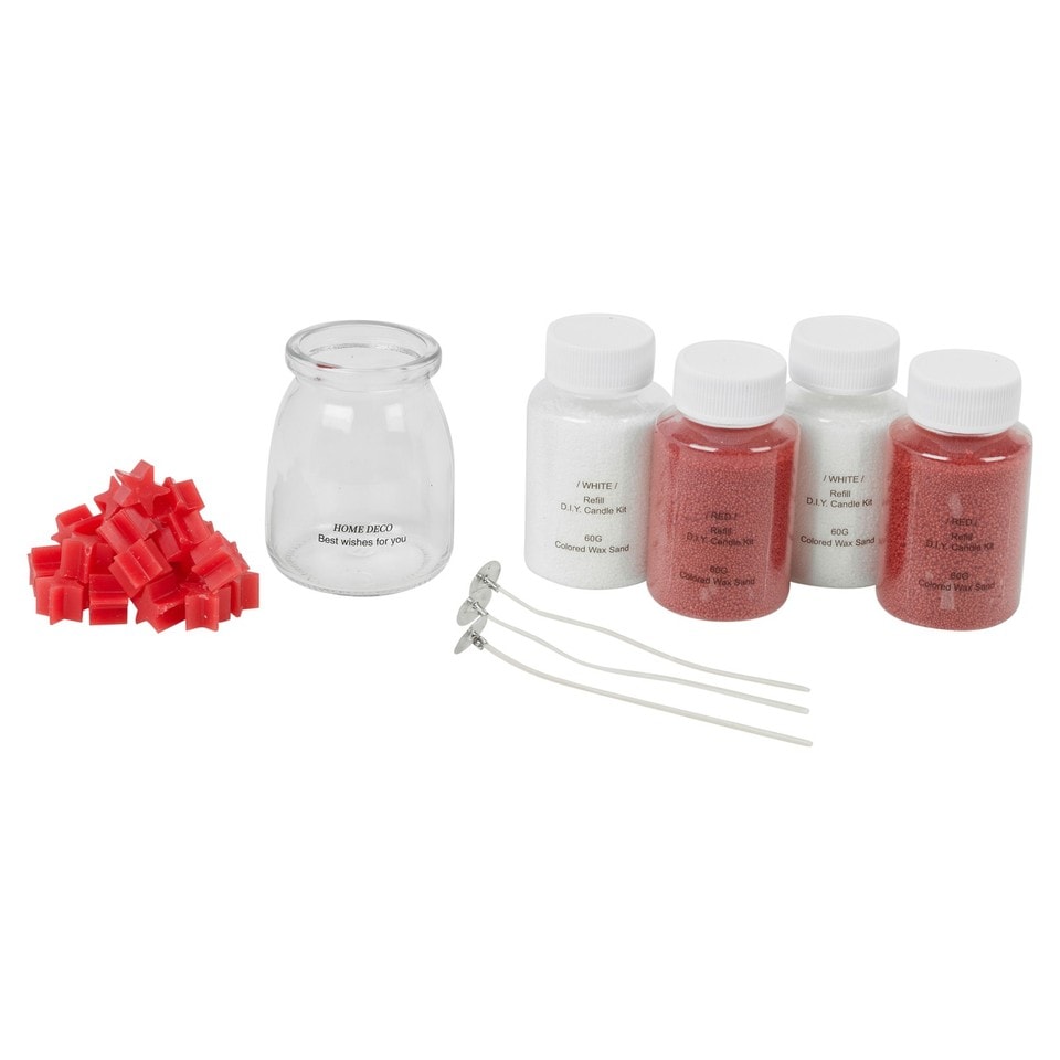 image 1 of Make Your Own Christmas Candle Kit DIY Scented Wax Sand Jar Craft Set Kids Fun | Multi | Apple & Cinnamon