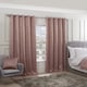 image 4 of Royal Damask Elegant Woven Blackout Eyelet Curtains 168cm x 228cm Blush Pink Pink | Pink