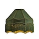 image 1 of Classic Victorian Style Empire Pendant Shade in Forest Green Fabric with Tassels | Green