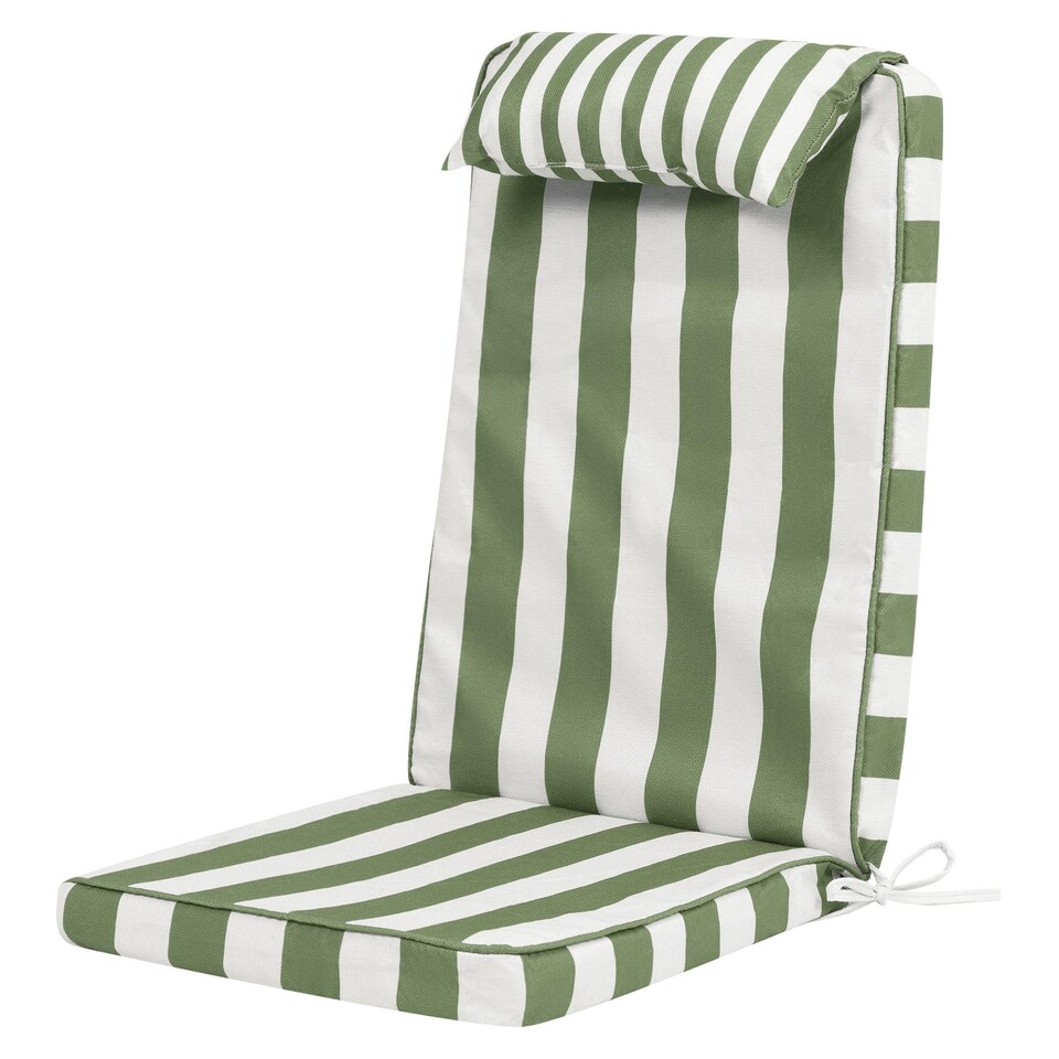 image 1 of High Back Seat Pad Deck Stripe, Cushion, Olive
