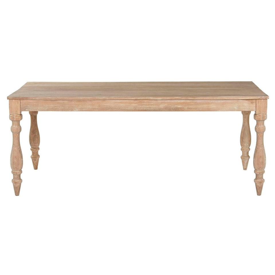 image 1 of Dining Table Home ESPRIT White Teak 195 X 97 X 77 cm N/A