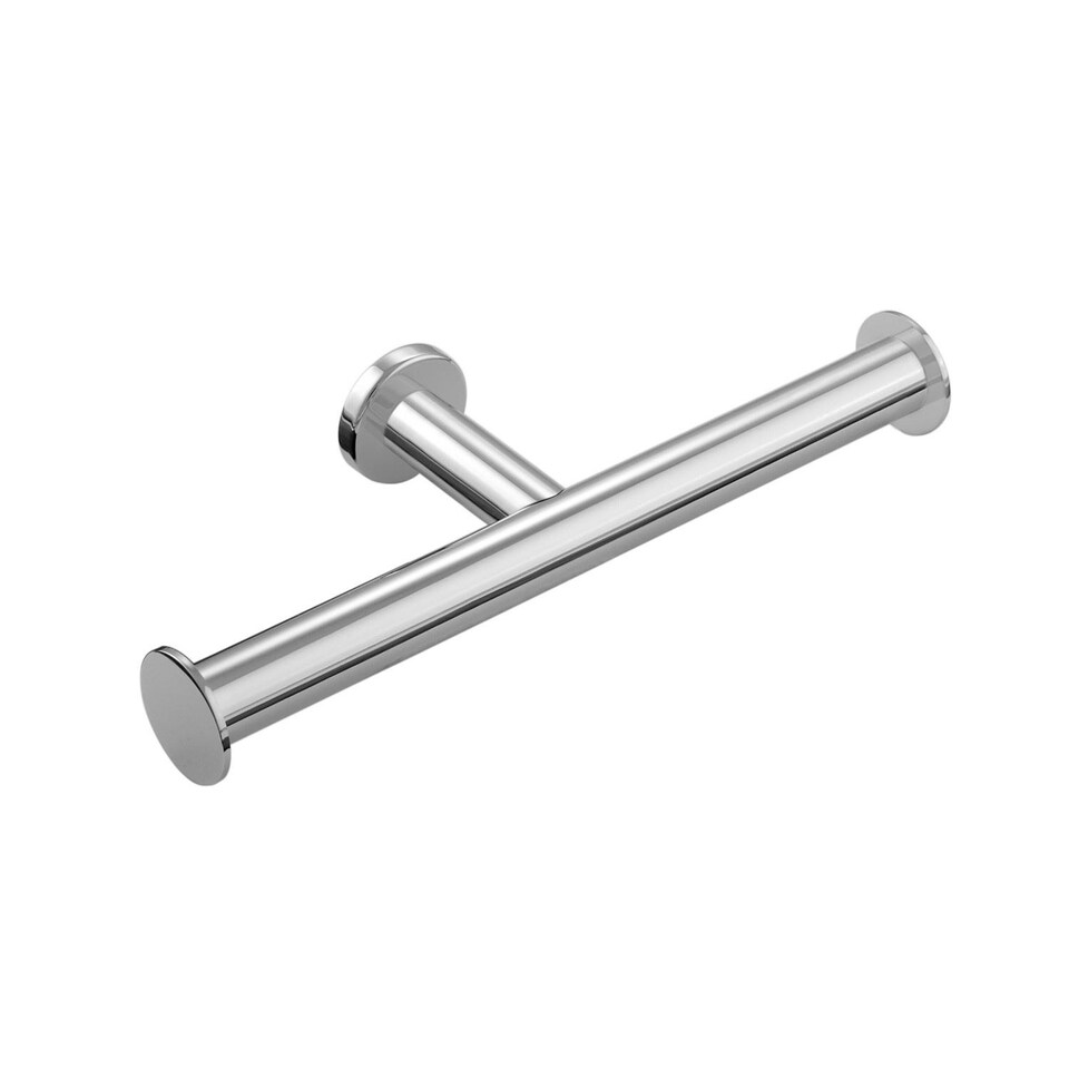 image 1 of Cosmic Wall-Mounted Toilet Roll Holder w/ Durable Metal for Bathroom Light Grey