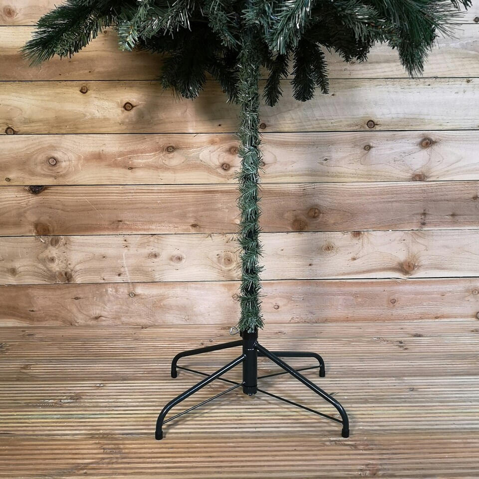 image 1 of 6ft (1.8m) Premier PVC Space Saving Christmas Parasol Tree with 408 Tips in Green