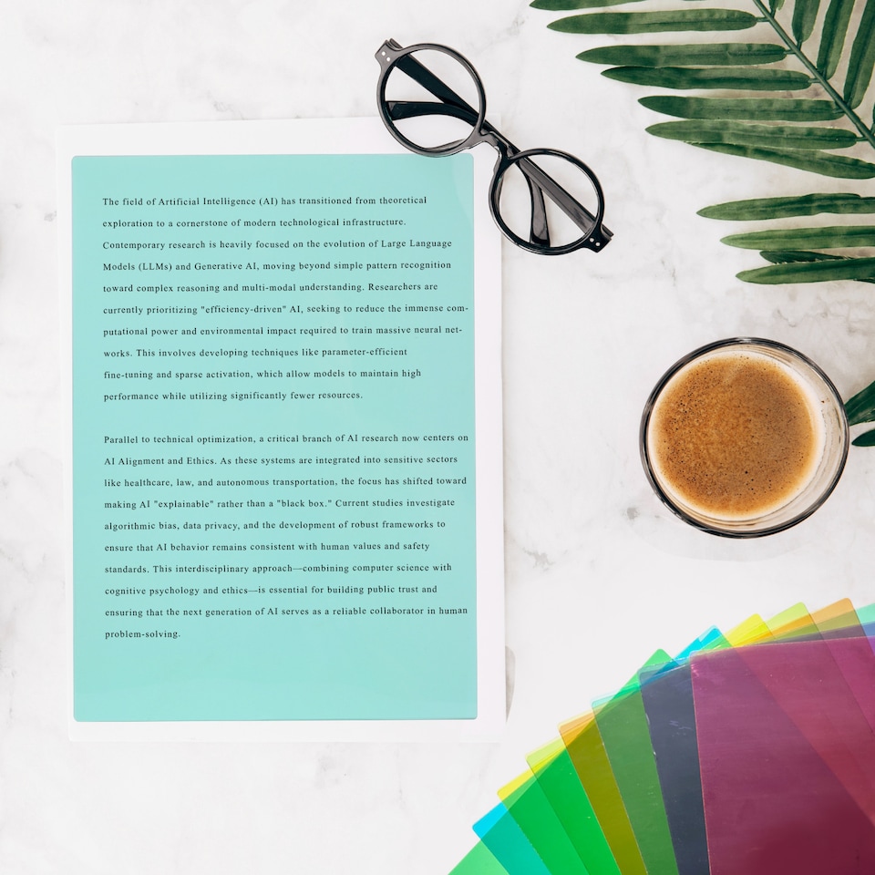 image 1 of Pack of 8 A4 Plain Assorted Coloured Dyslexia Overlay Reading Sheets  - PET Material, Rounded Corners | Multi | Assorted