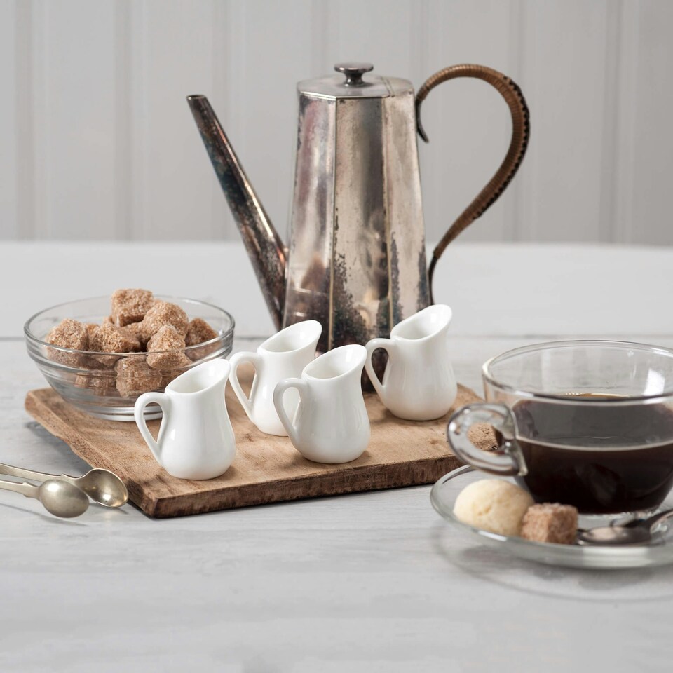 image 1 of Wm Bartleet & Sons Porcelain Mini Traditional Milk Jug, Set of 4