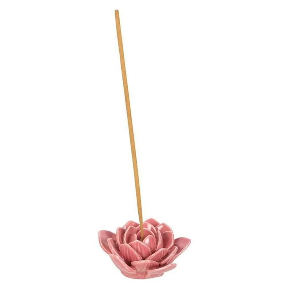 image 1 of Something Different Pond Dipping Water Lily Incense Stick Holder - Pink - One Size