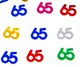image 5 of 4 Packs of 65th Multicolor Confetti