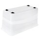 image 2 of Keeeper Crystal Box 83 Litre with Lid and Caster Wheels - Transparent