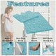 image 2 of VELVETIO Loop Bath Set Anti Slip Water Absorbent Soft Bathroom Rugs Blue | Aqua