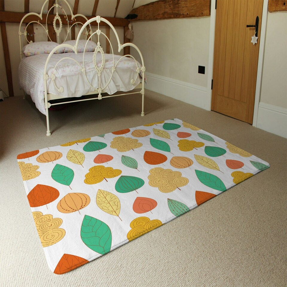 image 1 of Decorative Leaves (Rug) Multi | Medium: 80x150cm