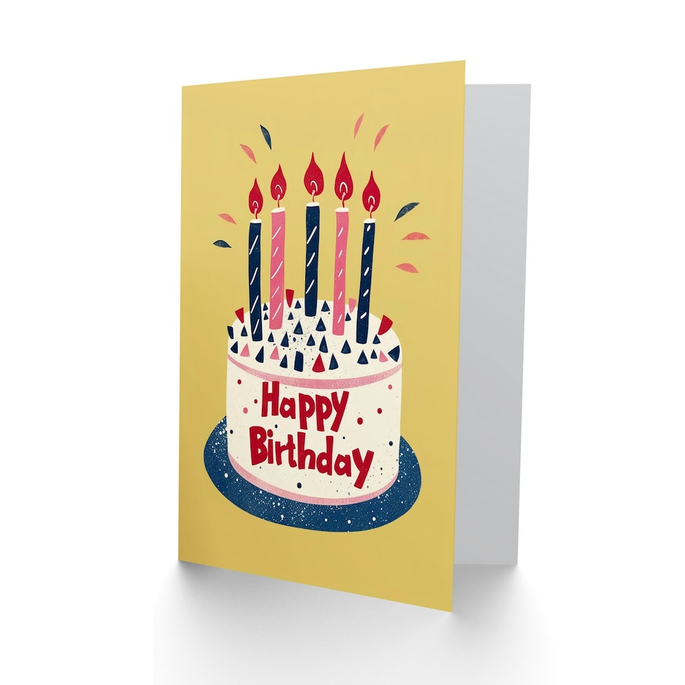 image 1 of Cake Candles Fun Colourful Classic Man Woman Birthday Card
