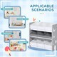 image 6 of ZONEKIZ Storage Unit w/ 9 Removable Storage Baskets for Nursery Playroom - Grey Grey
