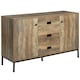 image 1 of HOMCOM Retro Sideboard, Storage Cabinet, Accent Cupboard Distressed Brown | Brown | Black accents | 120 x 39.5 x 77 cm