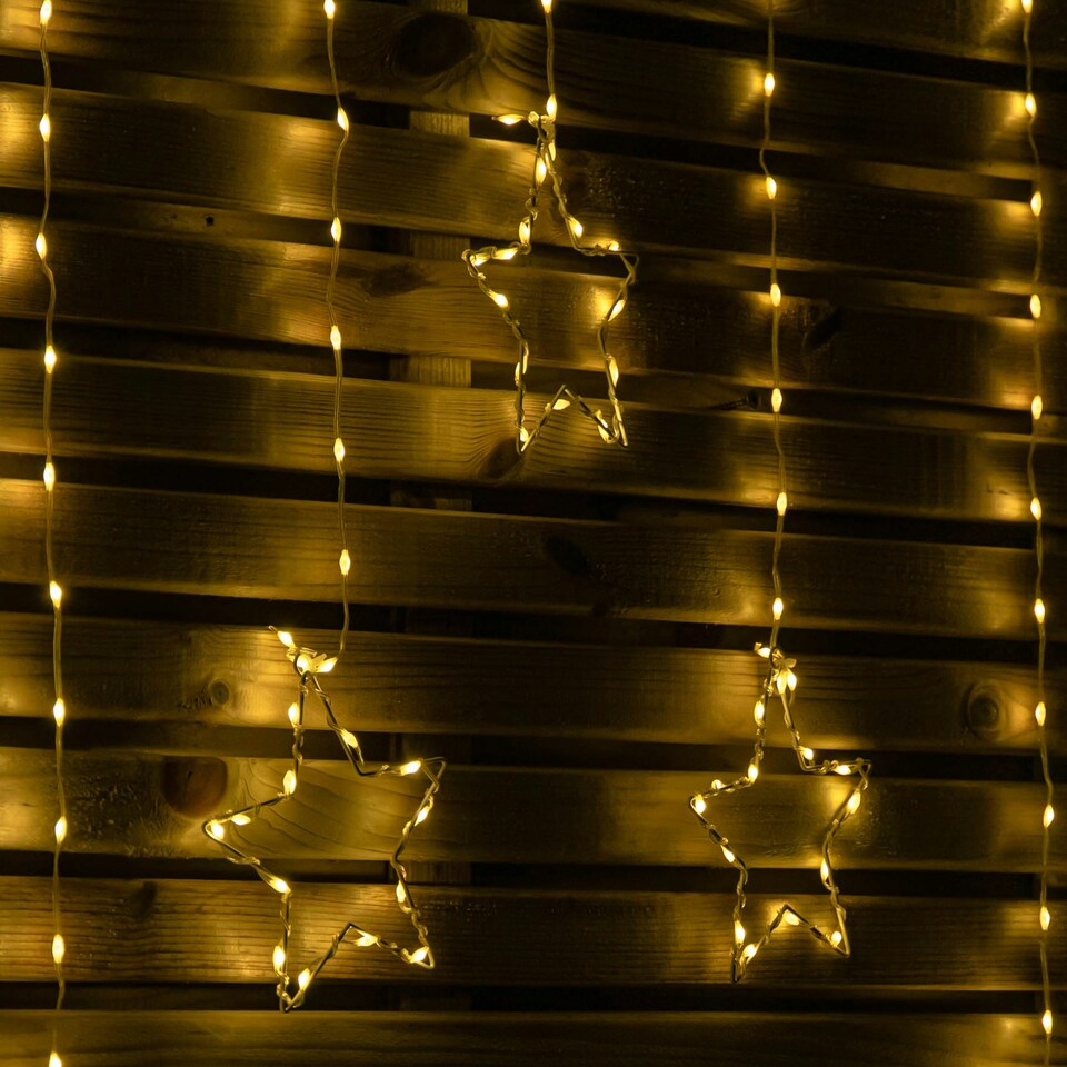image 1 of 1.2m x 1.2m FlexiBrights Christmas Star Curtain Lights with 258 Warm White LEDs