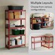 image 4 of Home Vida 5 Tier Large Heavy Duty Adjustable Steel Garage Shelving, Red - Holds 875kg - (Set of 2) | Red | Red | Large